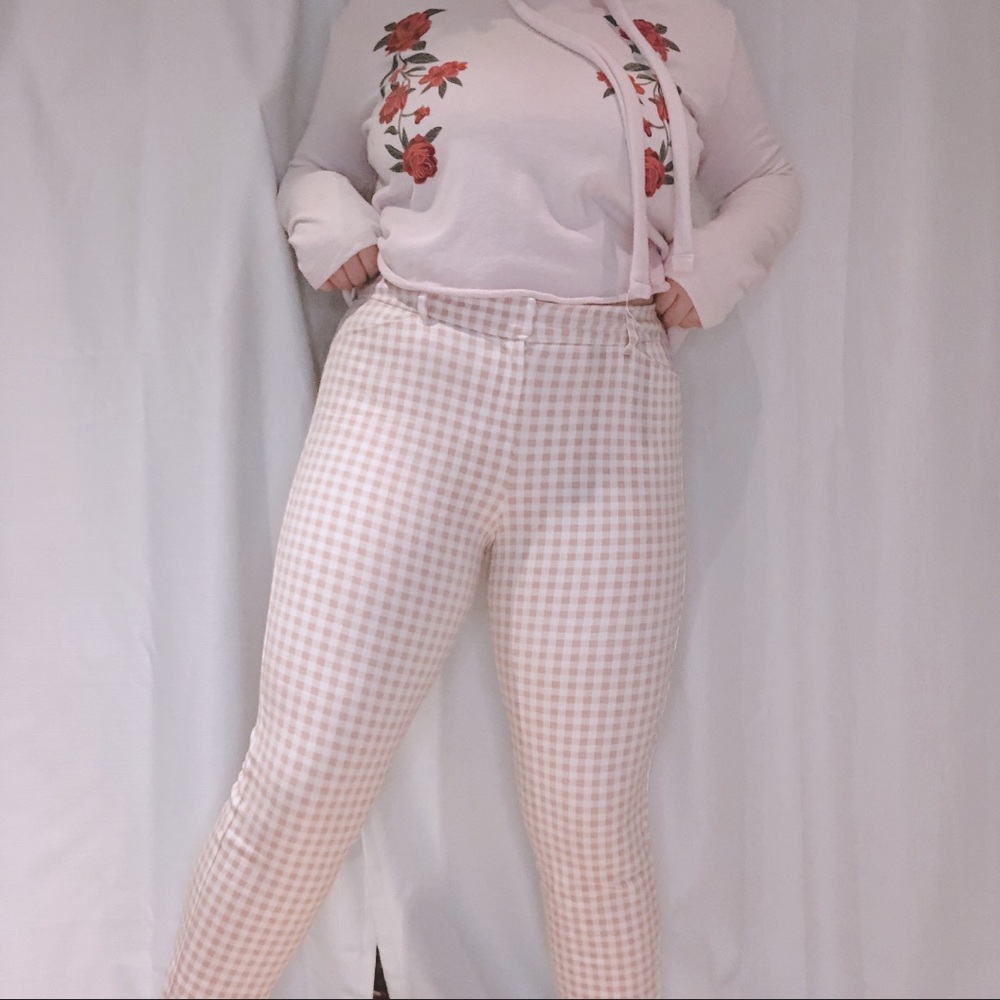 Pink Gingham Pixie Pants